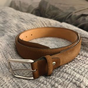 Brown Suede Dress Belt